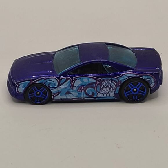2011 Muscle Tone Graffiti Rides Hot Wheels Car Diecast Blue - Picture 2 of 4